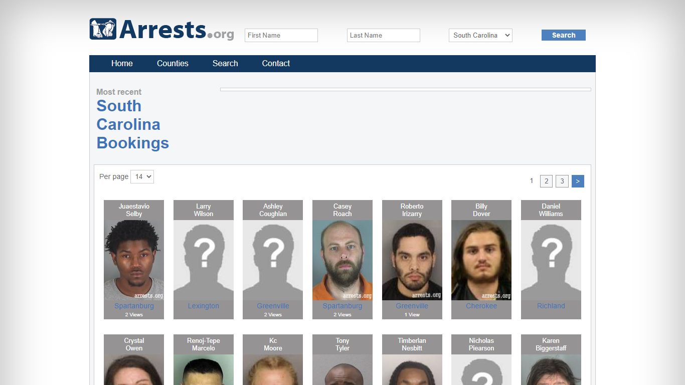 South Carolina Arrests and Inmate Search